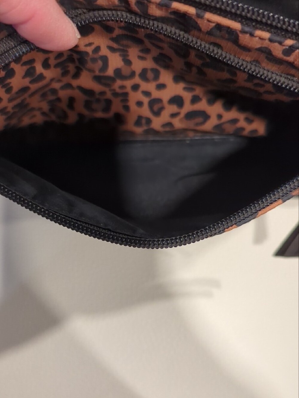 Fossil Leopard Print Crossbody in Brown and Black - Picture 9 of 10